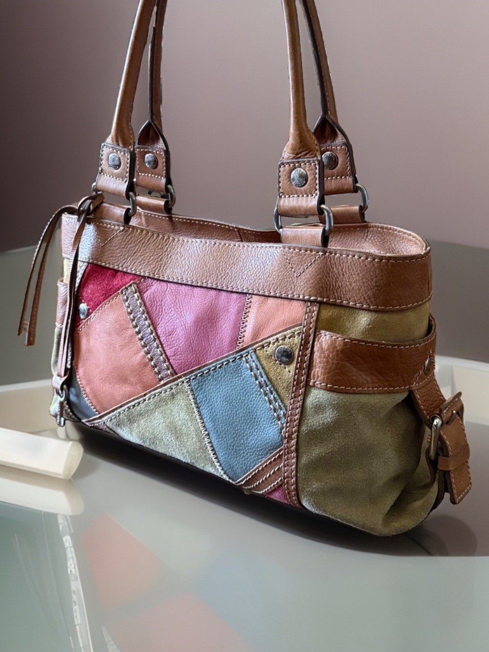 Vintage Fossil ZB2367 Patchwork Bag 🍂